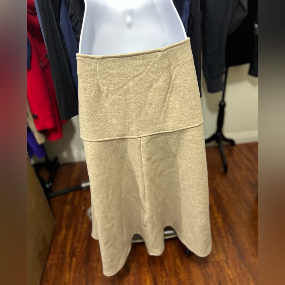 OGL Cashmere-like Flared Maxi Skirt - Picture 4 of 10